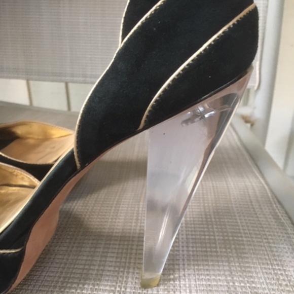 Report Signature Suede Lucite Heels MISMATCH 7.5 8 - Picture 2 of 10